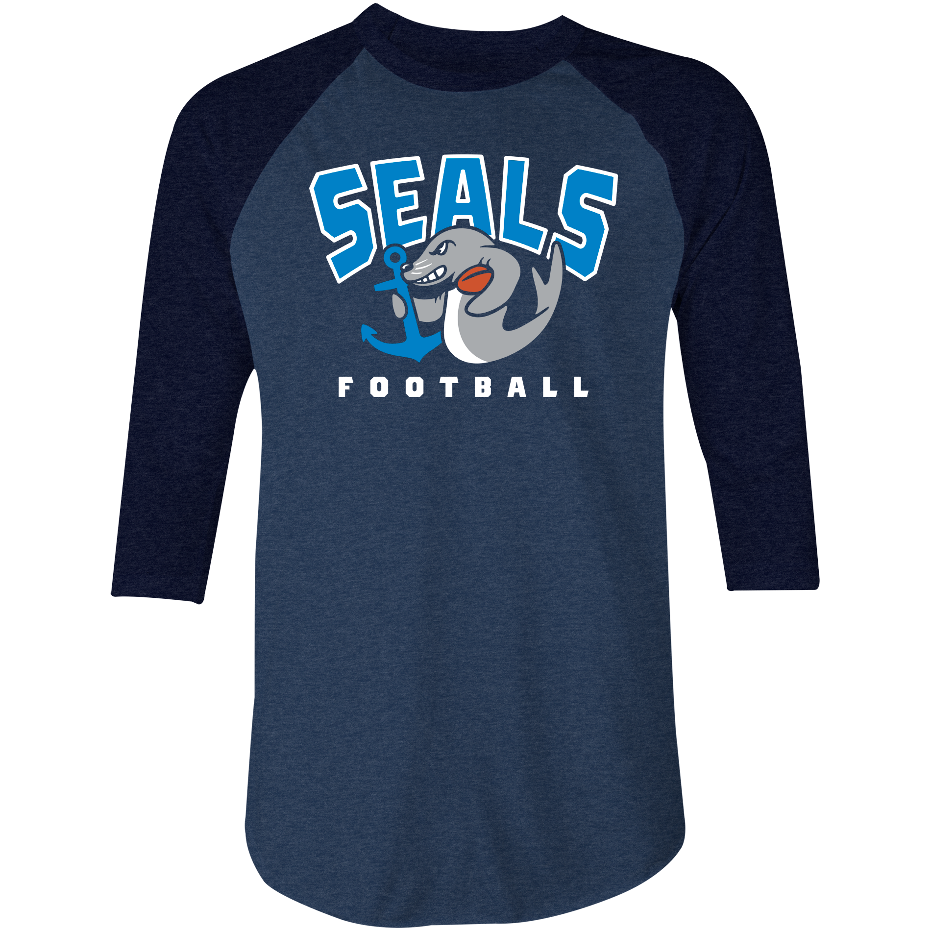 Seals Football - 3/4 Sleeve Raglan T-Shirt